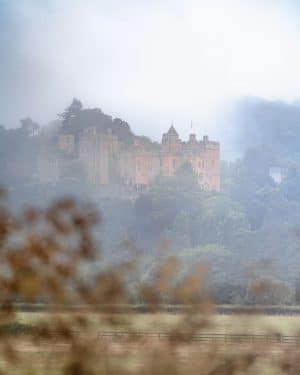 Print of Dunster Castle in Somerset in the Mist