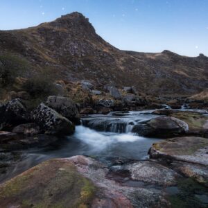 Fine Art Print of Tavy Cleave in Devon with Stars