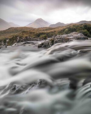 Sligachan Waterfalls with Marsco in the Background